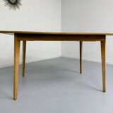 Extendable dining table in solid beech, Scandinavian design from the 70s