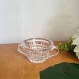 Cut Crystal Bowl with 2 Handles