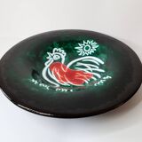 Decorative dish in enamelled ceramics - 1950s