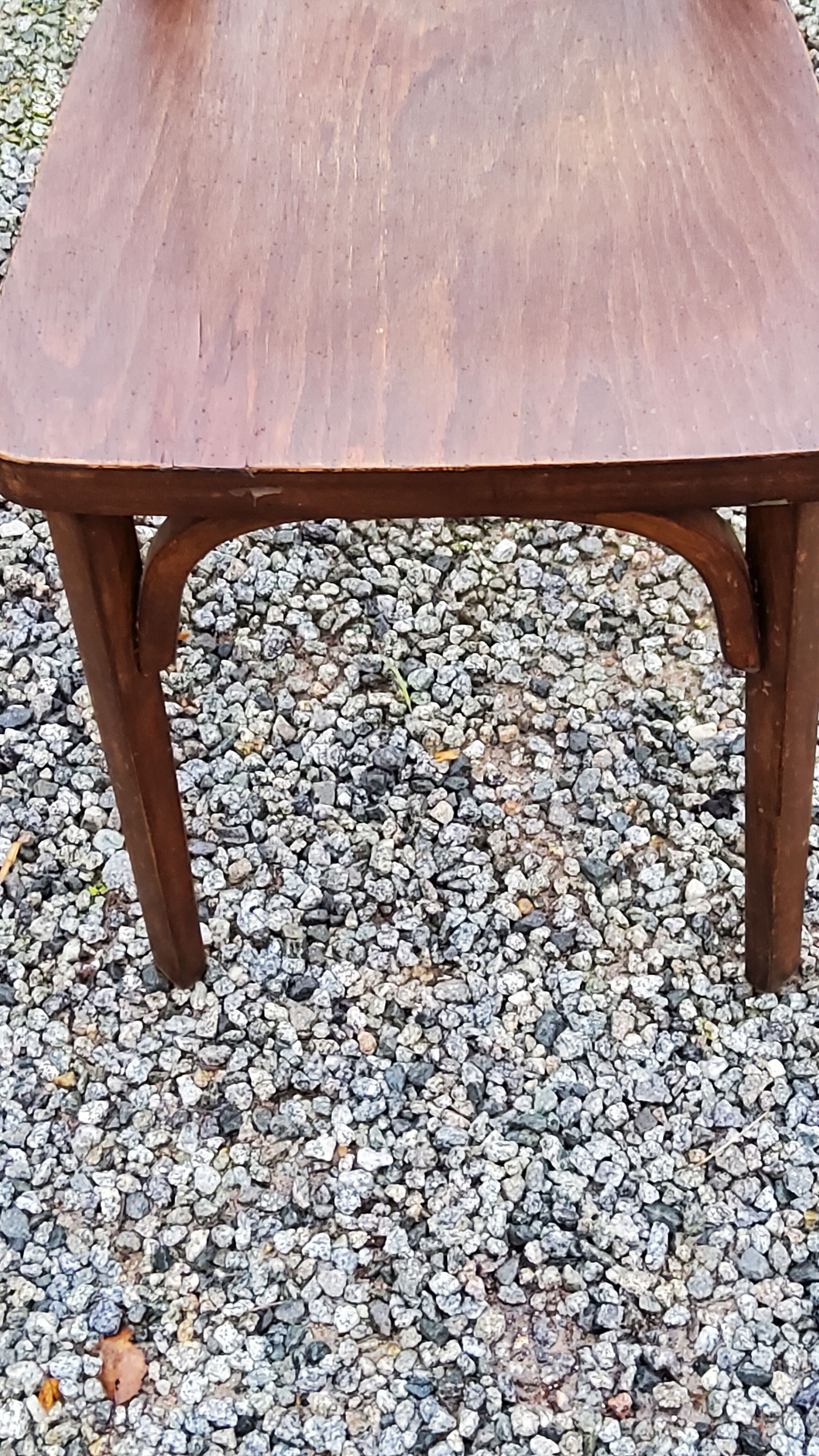 Set of 4 Baumann bistro chairs from the 50s stamped