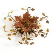 Very beautiful 1960s gold-plated ceiling or wall lamp by Banci Firenze, Ita