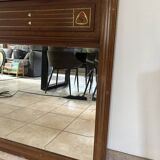 Miroir Art déco avec inserts de nacre et laiton