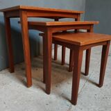 Set of  3 retro teak tables