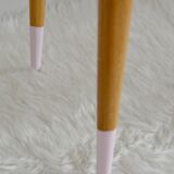 Stool footrest wooden feet compass