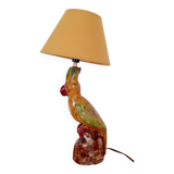 Vintage ceramic parrot lamp