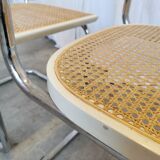 Ensemble de 2 chaises Cesca vintage de Marcel Breuer : chaises de salle à manger en osier style Mid-Century Modern