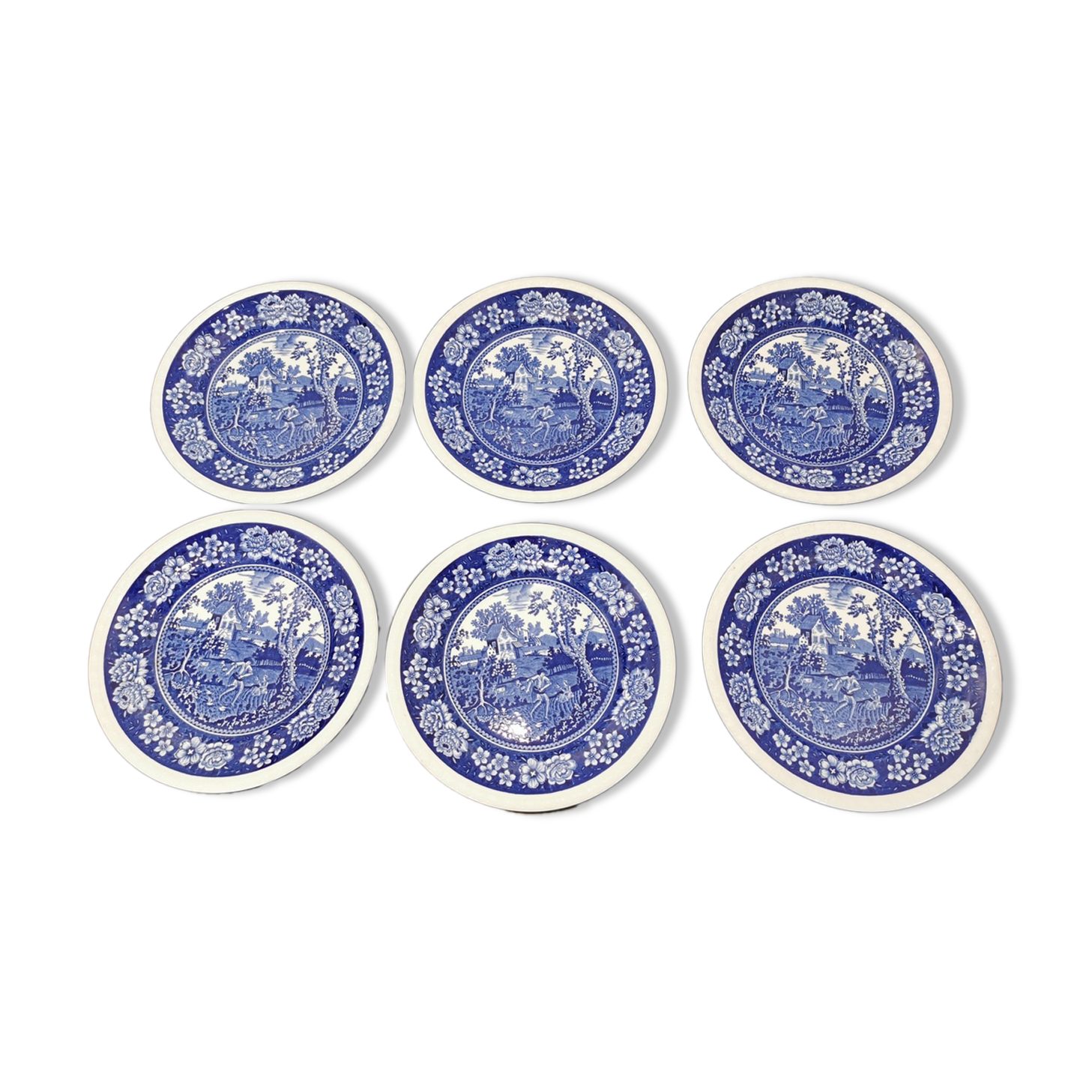 Set of 6 talking plates Villeroy&Boch Rusticana Bleues