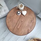 Table basse, bout de canapé à pieds bobines