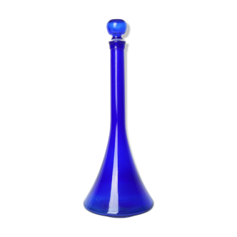 Blue glass carafe