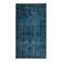 3.8x6.6 ft vintage hand-knotted navy blue over-dyed rug from turkey, woolen floor covering. tek0796