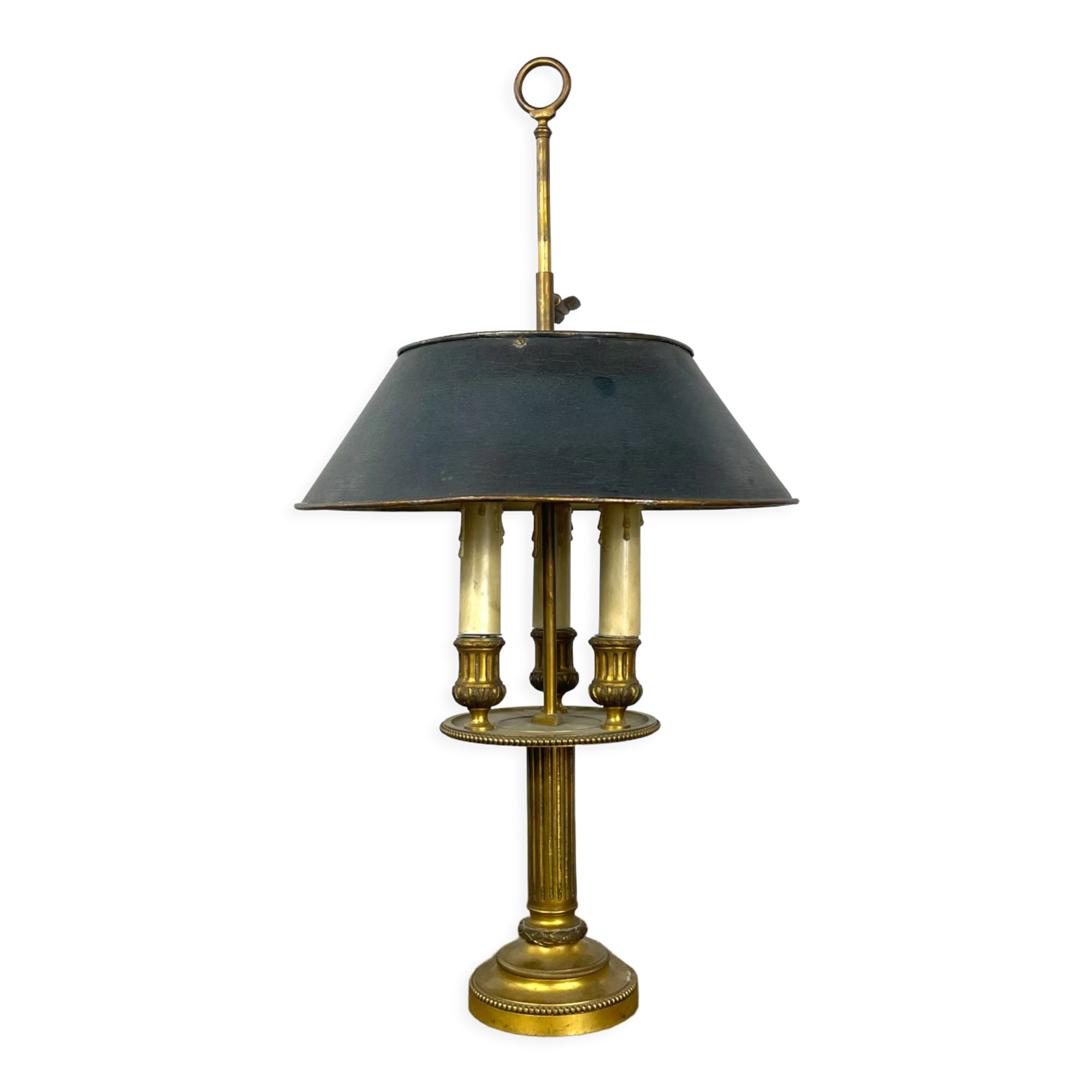 Lamp bouillotte bronze and brass Louis XVI style