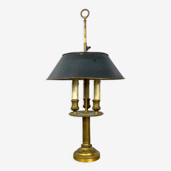Lampe bouillotte bronze et laiton de style Louis XVI