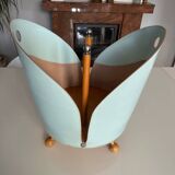 Vintage leather magazine holder