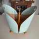 Vintage leather magazine holder