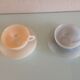 Pair of polychrome opaline cups by Arcopal / vintage 60s-70s