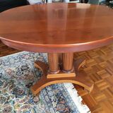 Table ovale en acajou au pied "double"