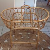 Ancien berceau vintage bambou/rotin