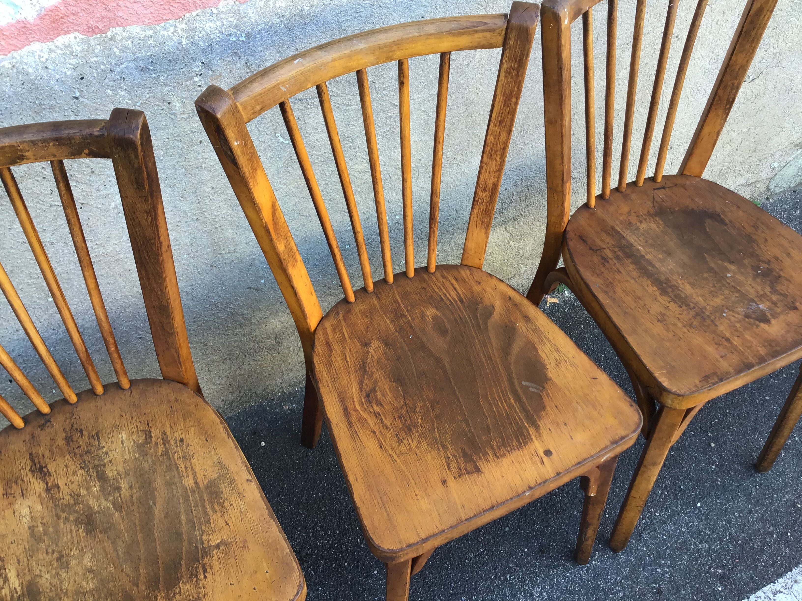 6 vintage baumann bistro chairs