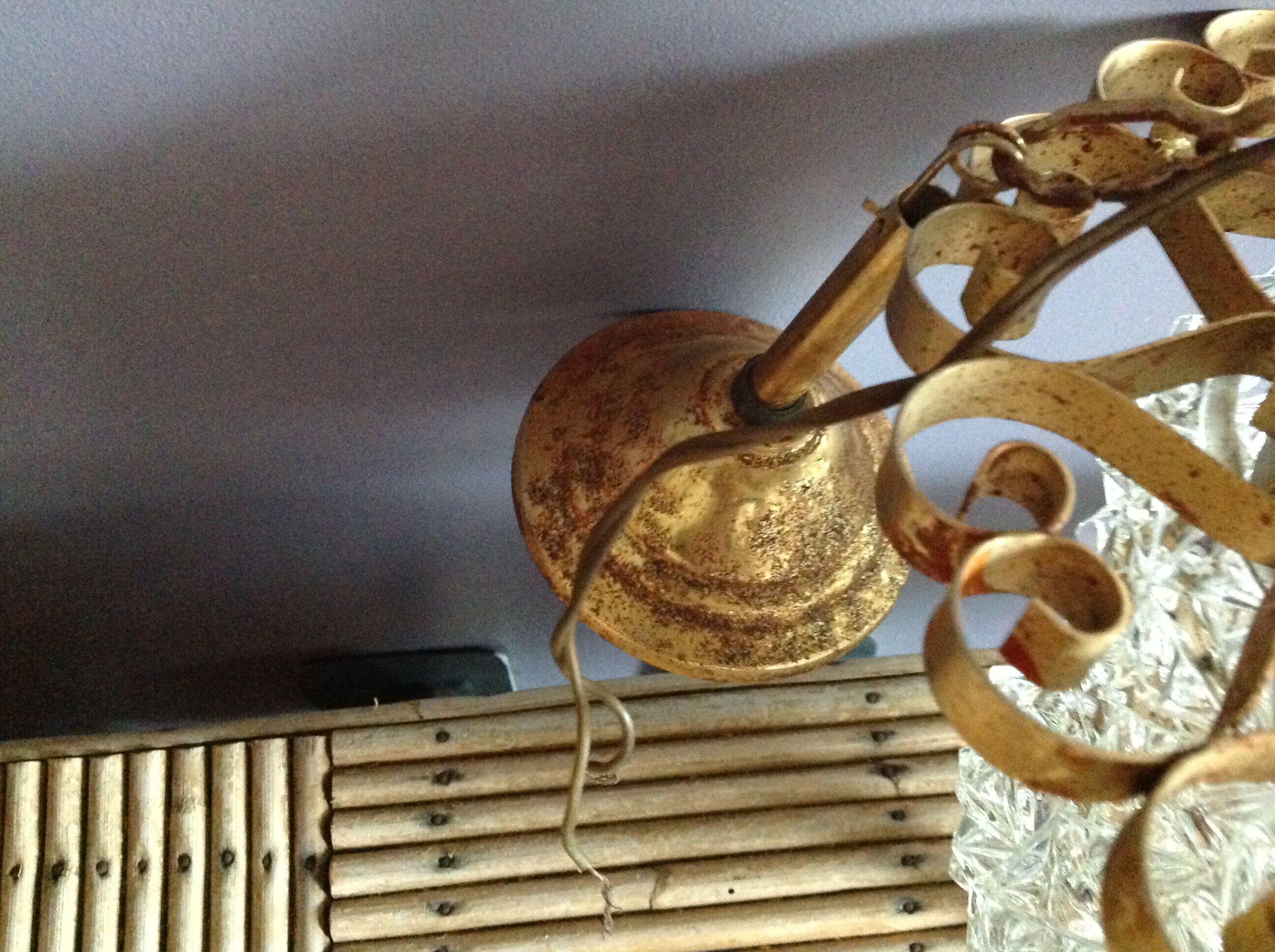 Glass and brass hanging