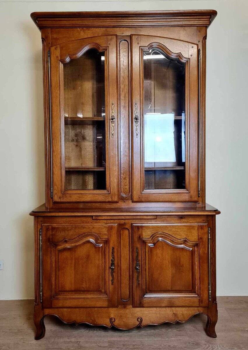 Vintage Rustic Bookcase In Solid Wood 20th Century