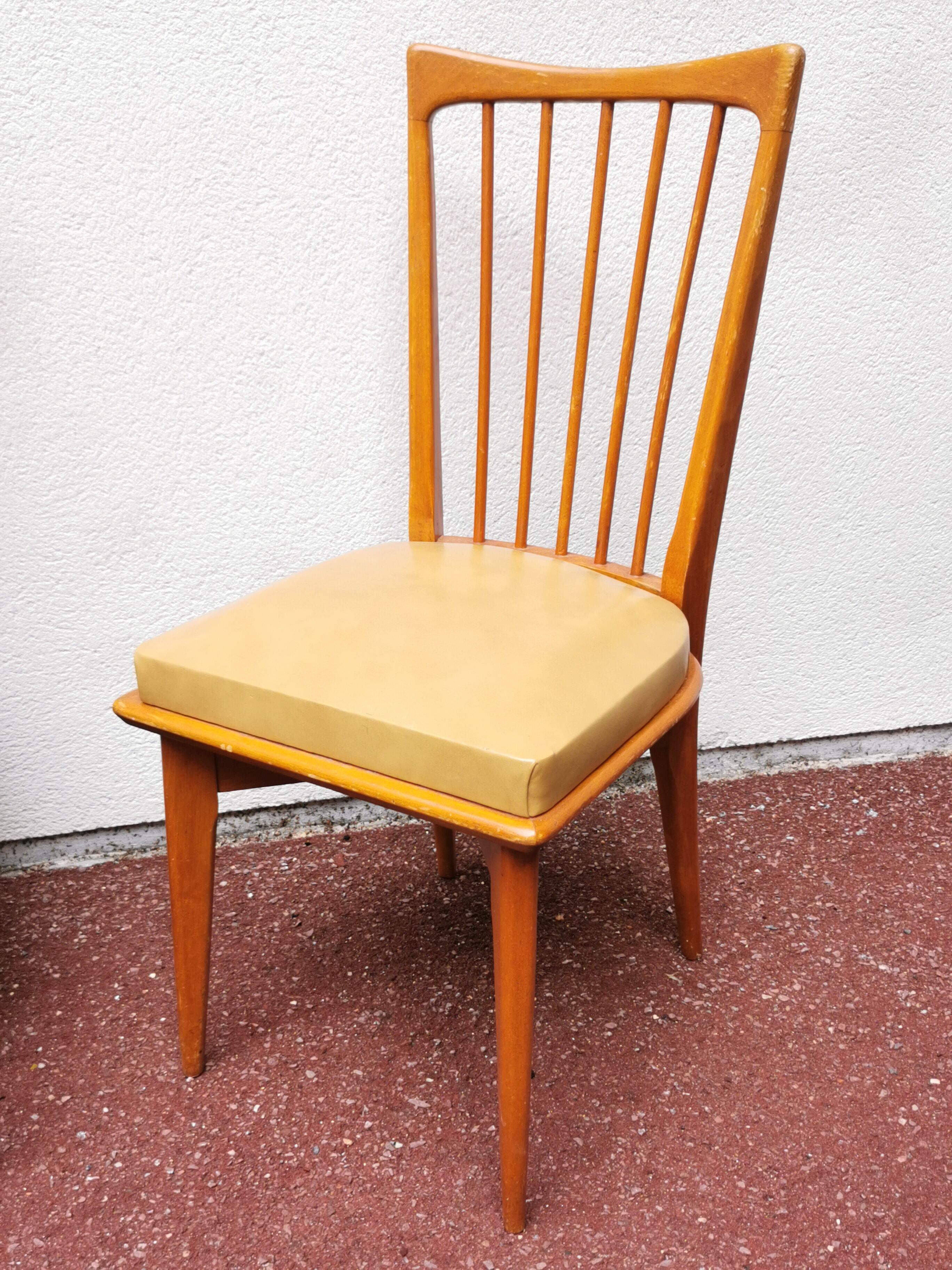 Series of 3 chairs vintage scandinavian style 60's 70's