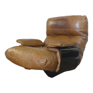 fauteuil en cuir Marsala - michel