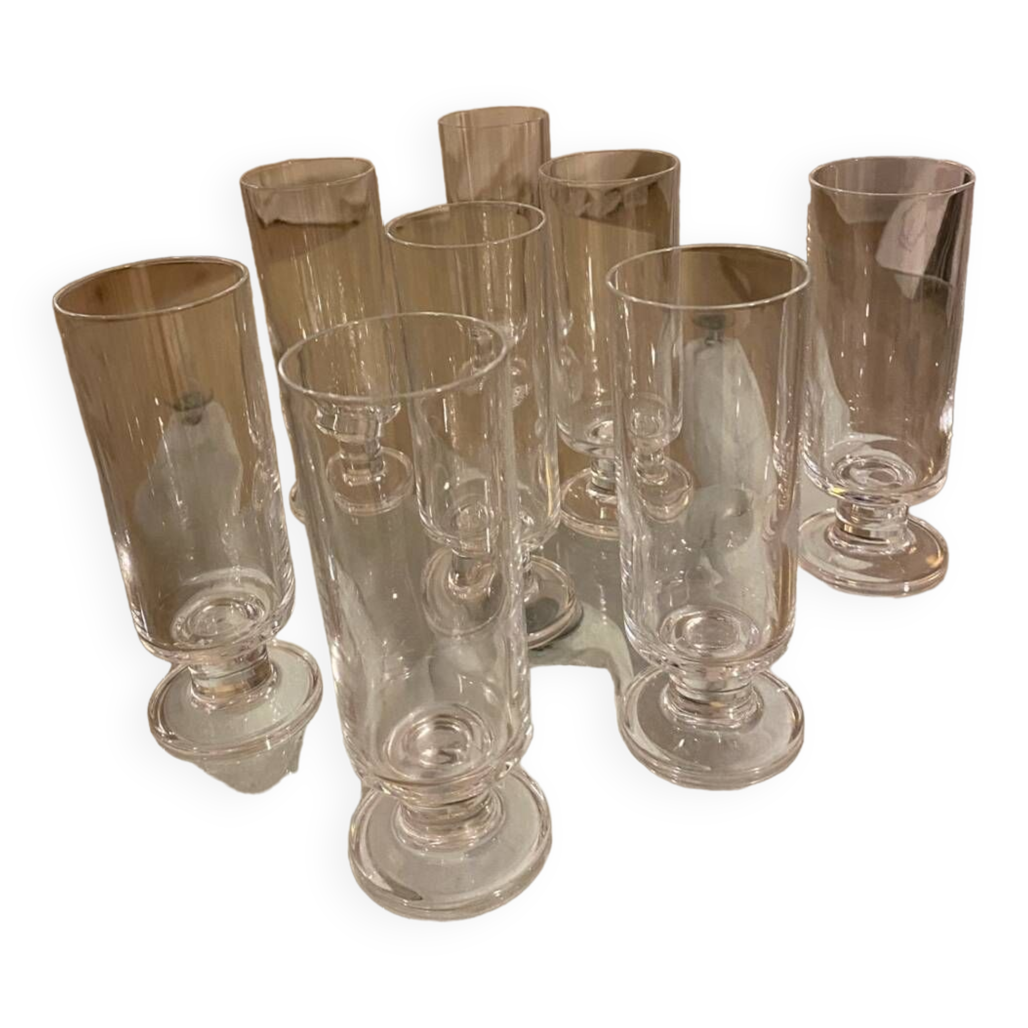 Tube champagne flutes x8