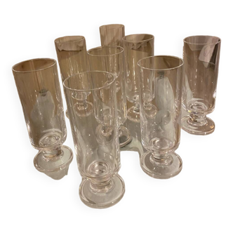 Tube champagne flutes x8