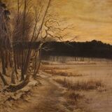 Great signed landscape, Franz Bombach (1857-1933)