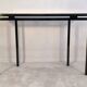 Magnificent console design by Pierre Vandel Paris 1970s black lacquered.