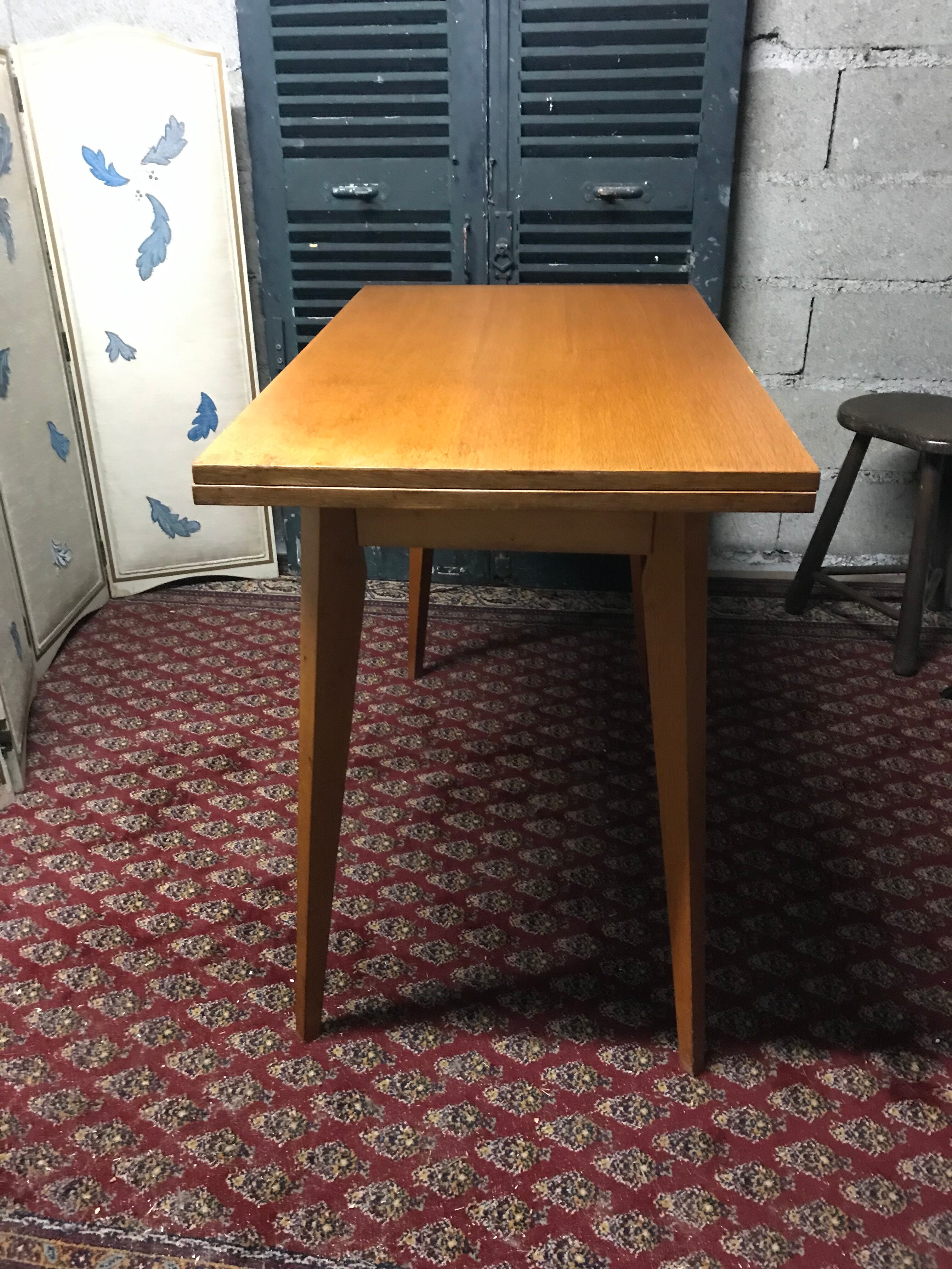 Side table butterfly vintage compass feet year 50/60