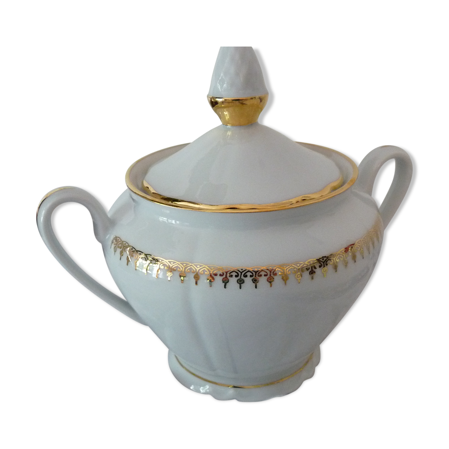 small sugar bowl made of sologne porcelain