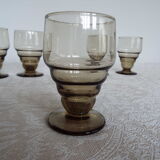 8 wine glasses in smoked glass 10cl