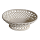Woven ceramic oval fruit bowl or dish