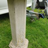 Garden saddle column in old marble