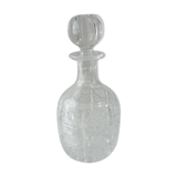 Ancienne carafe en cristal taillé, décor étoiles