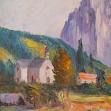 Landscape of Provence painted in oil signed