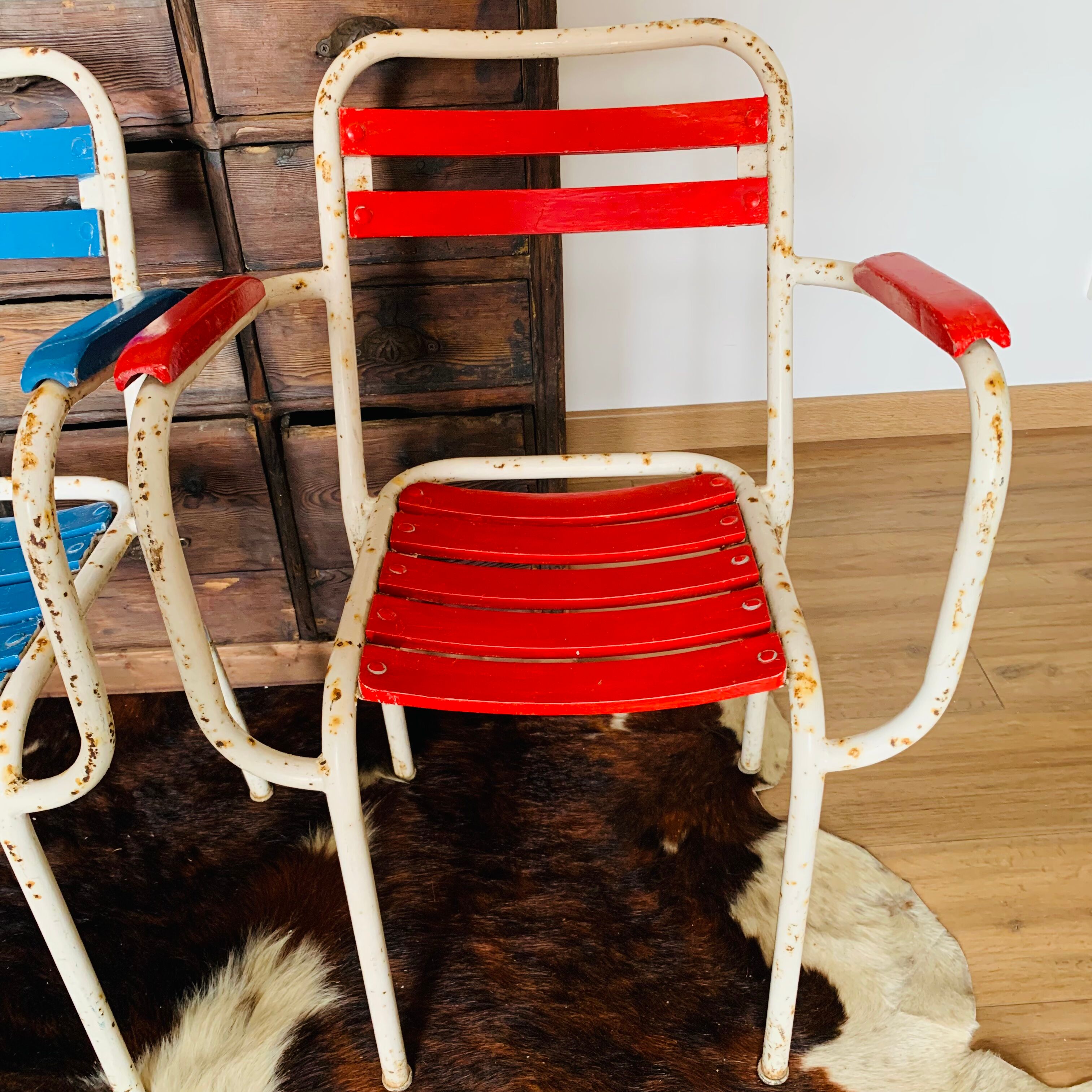 Set of 5 armchairs Tolix T2 50s