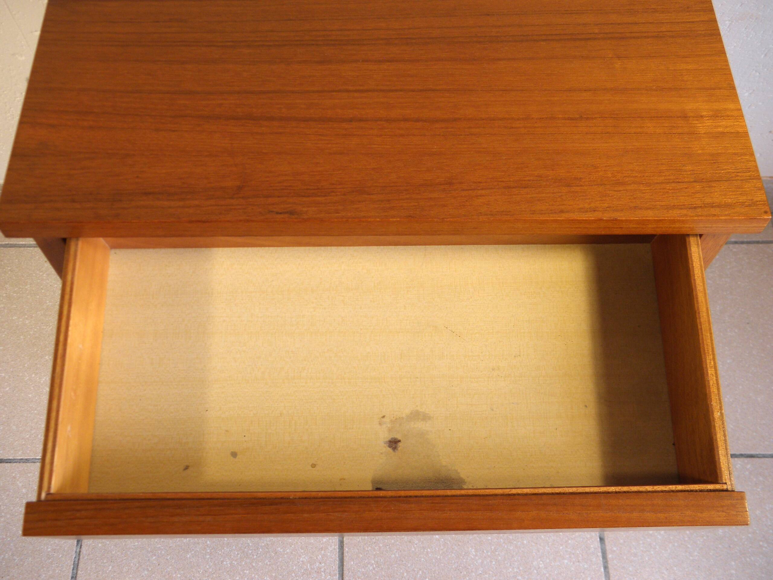 Teak bedside table years 70