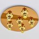 Fontana Arte Style Mirror in Gilded Bronze Glass Ceiling Light or Wall Sconce, Italy, 1970s