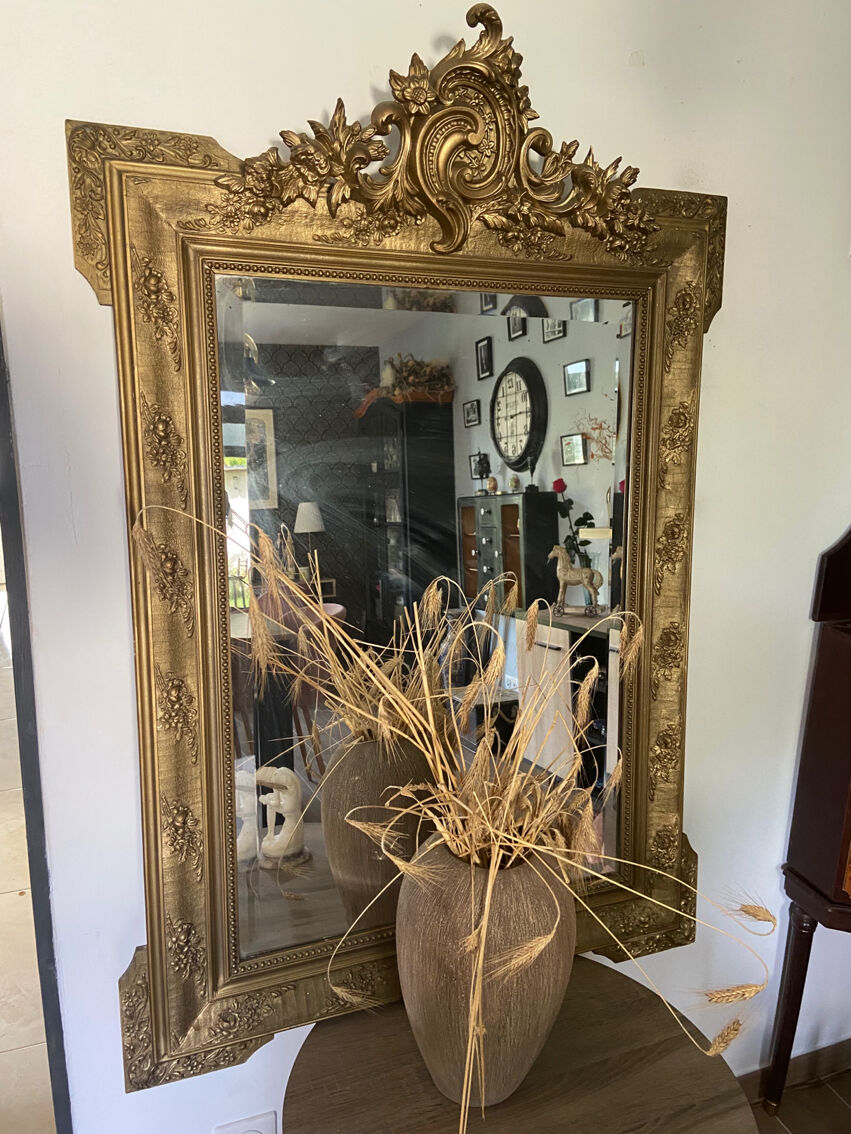 Ancien miroir à fronton 19eme siècle | Selency