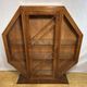 Art deco vintage brocante walnut hexagonal display cabinet - 1920-1930