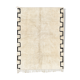 Tapis marocain moderne blanc 180x240cm
