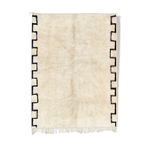 Tapis marocain moderne blanc 180x240cm
