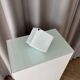 Vintage Jingdezhen Porcelain Bud Vase | White Geometric Minimalist Vase
