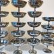 27 coupes en acier chromé inoxydable