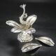 Vintage Christofle caviar spoon set Fleuron dolphin decoration