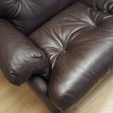 Leather living room set, Italian design, 1960s, manufacturer: B&B Italia