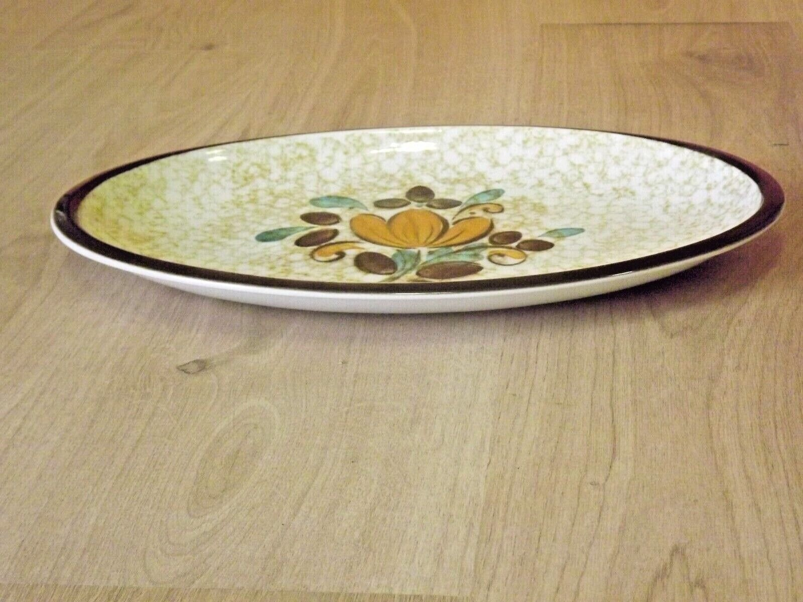 Vintage Boch La Louvière Corfou Collection Pair of Large Oval Serving Plates