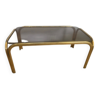 Vintage metal coffee table Italy 1970s